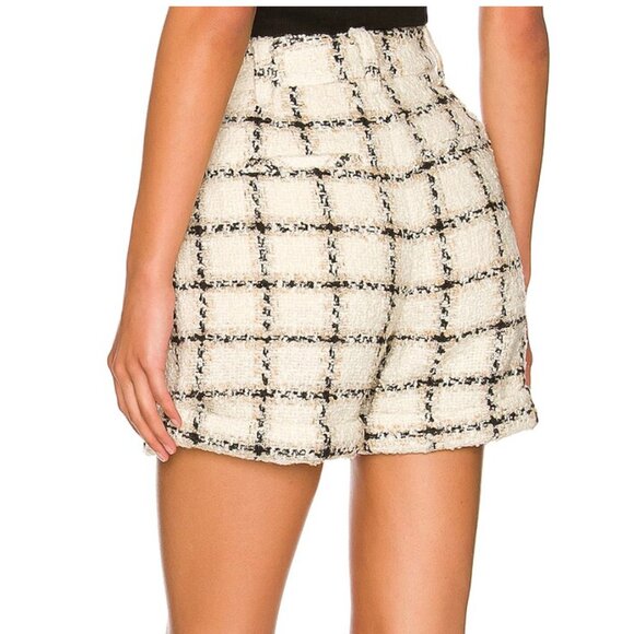 Anine Bing Becky Shorts Beige Plaid Size 2 DK32 - Picture 3 of 14